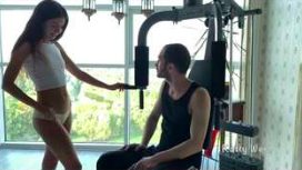 Step Sister Seduced Stepbrother and Creampied in the Gym